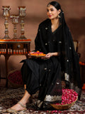 Libas Women'S Silk Blend Kurta Set (39052_Black Black 2Xl