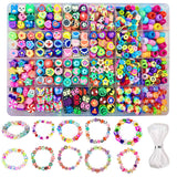 Christmas Clay Beads, Christmas Friendship Bracelet Kit, Beads Polymer Clay Beads for Jewelry Making, Friendship Bracelet Kit wi