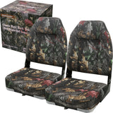 Seamander High Back Fishing Boat Seats,Camo Folding Boat Seats (Camo)