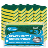 HOMEXCEL 50PK Sponges Kitchen, Heavy Duty Dish Scrubber Sponge for Home