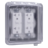 Taymac Mm1410C 55-In-1 Configurations 2-Gang, Vertical Weatherproof Plastic Flat Cover, Clear