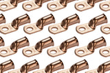 TEMCo 100 Pack Bare Copper Welding Battery Cable Ends, Lugs Terminal 3/0 AWG 3/8 Hole (6 AWG to 1/0 AWG Options Available)