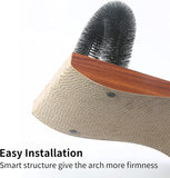 Fukumaru Cat Self Groomer, 2.0 Version Cat Arch Face Scratcher with Scratcher Pad, Cats Back Grooming Massager Toy Brush for Indoor Kitten and Small Dog (42L x 25W x 29H CM, Self Groomer)