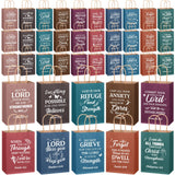 Chiisong 100 Pcs Christian Gift Bags Religious Bible Verse Treat Bags with Handles Inspirational Scripture Church Bag for Sunday
