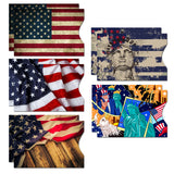 DEEZOMO RFID Blocking Sleeves (10 RFID Blocking Sleeves, 5 Unique Designs) Identity Theft Protection Travel Case Set (American E