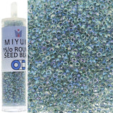 Miyuki Round Rocaille Seed Beads Size 15/0 8.2g Lined Light Seafoam AB