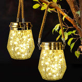 Keevvon Solar Lantern Outdoor, 2 Pack Hanging Solar Lights Outdoor Waterproof, Upgraded 60 LED Lanterns Decorative Outdoor Garde
