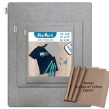 ReArt 3 Pcs Heat Press Mat 10 x 8 / 12 x 12 / 16 x 20 with 3 Pcs Teflon 12 x 16 for Cricut Easypress Both Sides Applicable - Cri