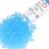Miyuki Delica Seed Beads - Size 11/0 (1.6 mm), DB1269, Matte Transparent Ocean Blue, 7.2 g, Approx. 1440 Beads, Made in Japan