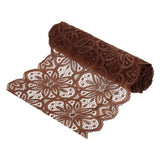 MECCANIXITY Lace Ribbon 10 Yards 7 Inch Lace Flower Trim for Craft Gift Wrappers Headbands Wedding Dark Brown