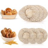 Tatuo 6 Pieces Bread Banneton Proofing Basket Liner Cloth Cover Round Brotform Liner Baking Dough Bread Baking Supplies(10 Inch
