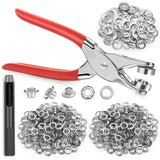 643Pcs Grommet Tool Kit 12mm 1/2 Inch(Inside Hole Size) Eyelet Kit with 320Pcs Eyelets Grommets, 320Pcs Washers and Grommet Eyel