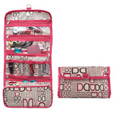 Kuber Industries Hanging Organizer|Rexine Makeup Travel Organizer|Foldable D Print Cosmetic Bag|Bathroom Organizer Kit|Toiletry