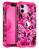 Hekodonk for iPhone 11 Case,Glow in The Dark Three Layer Heavy Duty Shockproof Protection Hard Plastic+Soft Silicone Full Body D