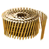 meite Siding Nails, 2-3/8.113 15 Degree Full Round-Head Ring Shank Wire Collated Coil Electro-Galvanized Nails for Sheathing