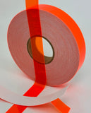Transparent Vinyl Tape with Self-Adhesive. (1/2 inch x 50 ft, Fluorescent Orange)