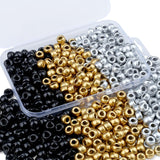 XIANNVXI Gold Sliver Pony Beads 500Pcs 9mm Gold Pony Beads Bulk for Crafts Friendship Bracelets Necklace Sliver Hair Kandi Beads