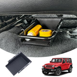 JKCOVER Front Under Seat Storage Organizer Tray Compatible with Jeep Wrangler JL/JLU 2018-2021 2022 2023 2024 2025 and Jeep Glad