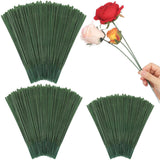 Suncalla 300pcs Artificial Flower Stems, 6.7in?8in?10in Plastic Green Floral Wire Stems for Artificial Flower Making, DIY Crafts