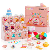 Air Dry Clay Kit - Cake Themed, Modeling Clay for Kids, DIY Model Magic Clay with Sculpting Tools and Tutorials, 12 Boxes Moldin