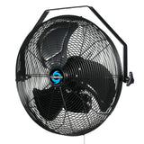 Tornado 18 Outdoor IPX4 Rated Water-Resistant Metal Industrial Wall Mount Fan, 3 Speed High Velocity Wall Fan For Commercial, In