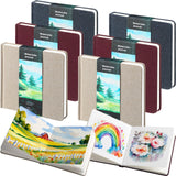 Mooliwe 6 Pcs Watercolor Sketchbook Journal Small Paper Watercolor Journal Bulk for Painting 300 GSM 140 lb Cotton Cold Press fo