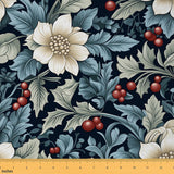 Erosebridal Floral Garden Green Beige Flowers Women Fabric by The Yard 10 Yards | Romantic Aesthetic Natural Upholstery Fabric f