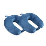Heart Home (Pack Of 2) Neck Pillow | Plain Microfiber Travel Pillow For Neck | Rest Pillow | Neck Cushion Pillow For Car | Fligh