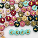 200PCS Round Letter Beads,4x7mm Color Acrylic Alphabet X Beads Letter X Beads with Letters for Bracelet Making Necklace Keychain