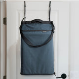 CleverMade Convertible Laundry Hamper Bag - Ocean Dark Charcoal holds 21.5L / 20 lbs 1 Compartment - Storage with Handles for Ho