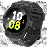 Goton 3 in 1 Waterproof Case and Band for Samsung Galaxy Watch FE(2024) 5 4 40mm, 360 Protective Hard PC with Tempered Glass Scr