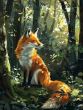 Bimkole Paint by Numbers Kit for Adults Beginner Fox, DIY Oil Painting Kit on Canvas with Paintbrushes and Acrylic Pigment, for