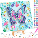 Crafts for Girls 8-12 - Make Your Own Butterfly Diamond Art Kits for Kids - Arts and Crafts for Kids - Diamond Art Paintings wit