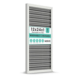 12x24x1 HVAC Furnace Air Filter, Washable Electrostatic Furnace Filter, MERV 8, Lasts a Lifetime, Breathe Fresher, Home And Offi