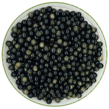 WHNKFB 8mm 50PCS Natural Gold Sheen Obsidian Round Beads, Metallic Luster Loose Gemstone Beads for Jewelry Making Craft - 4mm 6m