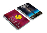 Askprints A5 Notebook Unruled Wire Bound Spiral Notebook, Multi Color, Pack Of 2 Pcs