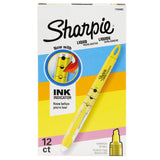 SHARPIE Liquid Highlighters, Chisel Tip, Fluorescent Yellow, 12 Count