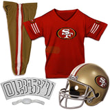 Franklin Sports San Francisco 49ers Kids Football Uniform Set - NFL Youth Football Costume for Boys & Girls - Set Includes Helme