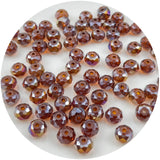Mulutoo 300Pcs 6MM Briolette Crystal Glass Beads Faceted Rondelle Glass Beads with Hole Glass Spacer Beads for Jewelry Making Br