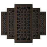 Imperial RG3392 Templar Decorative Floor Register, 4 x 10-Inch, Bronze Age, 5-Pack