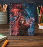 Graphic Word Stranger Things Spiral Notebook, A5, 160 Pages, 100 Gsm Unruled Plain Sketch Paper, Multicolour, WireOBound, 22 X