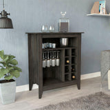 Tuhome Essential Bar Cabinet, One Open Shelf, Six Built-In Wine Rack, One Drawer -Espresso
