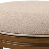 New Ridge Home Goods Victoria 26In. Counter-Height Backless Wood Swivel Barstool With Upholstered Seat, Honeysuckle