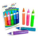 ArtSkills Puffy Neon Jumbo Rainbow Glitter Glue Pens, 5 Colors, 5 Count