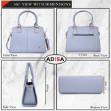 Adisa Gold Square Handbag Shoulder Bag For Women And Girls With Sling Belt (Ad4081-Grey),Grey,,B0DSJ65NBZ
