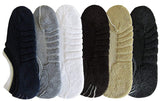 Liyana Collection MenS Cotton No Show And Spandex Loafer Socks With Anti Skit Silicon (Pack Of 6)