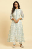 W For Woman Women'S Polyester Floral Regular Kurta (23Auw19726-121425_Ecru_18)