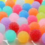 BERMRO 50pcs 20mm Rhinestone Beads - Shine Disco Ball, Chunky Bubblegum, Crystal Round, Jumbo Plastic for Pen Bag Chain Jewelry