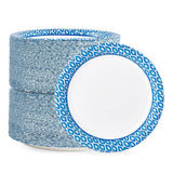 MUCHII 8.375 Inch Disposable Paper Plates, 300 Count Soak and Cut Proof Printed Paper Plates for Daily Use, Holiday for Family G