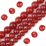Filluck Natural Carnelian Crystal Beads Red Agates 10mm Polished Round Smooth Healing Gemstone Beads for Jewelry Making Adults 1